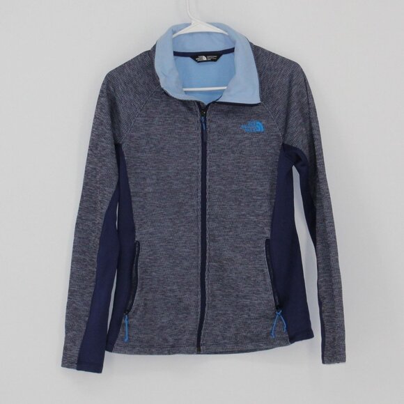 The North Face Gray & Navy Jacket Women Size Medium Full-Zip - Picture 1 of 6